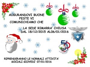 Chiusura sede 2015