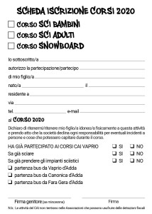 Modulo Iscrizione